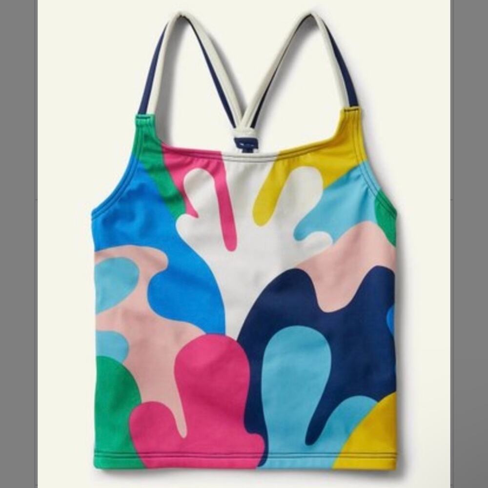 Mini Boden Multicolor Camo Tankini Top 2-3 Y NWT